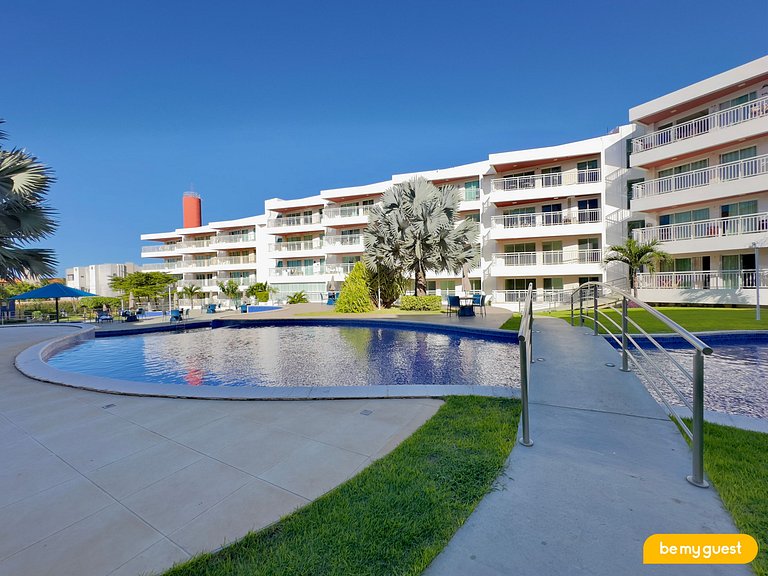 Apto completo ao lado do Beach Park e com banheira