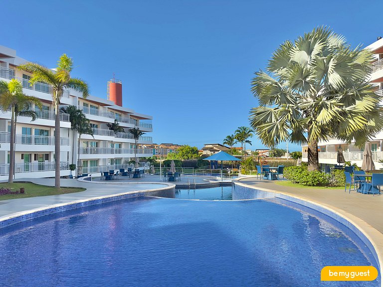 Apto completo ao lado do Beach Park e com banheira