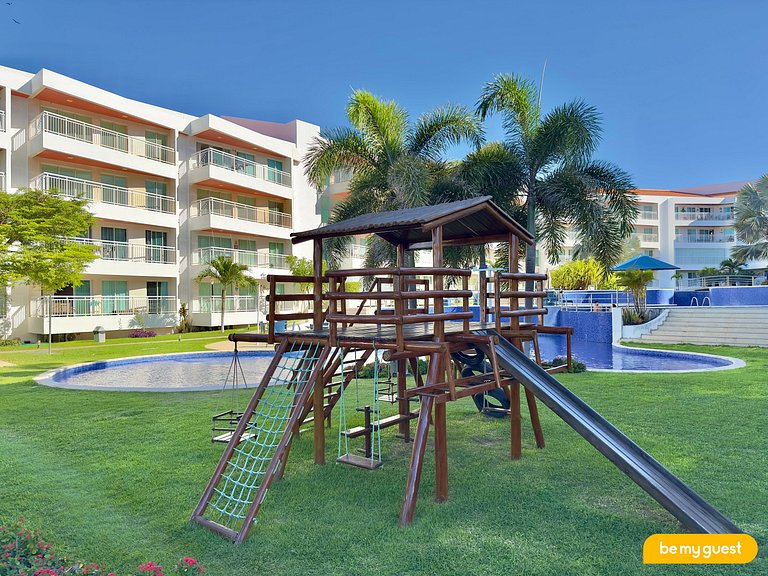 Apto completo ao lado do Beach Park e com banheira