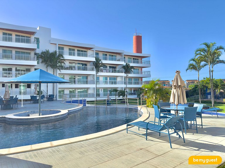 Apto completo ao lado do Beach Park e com banheira