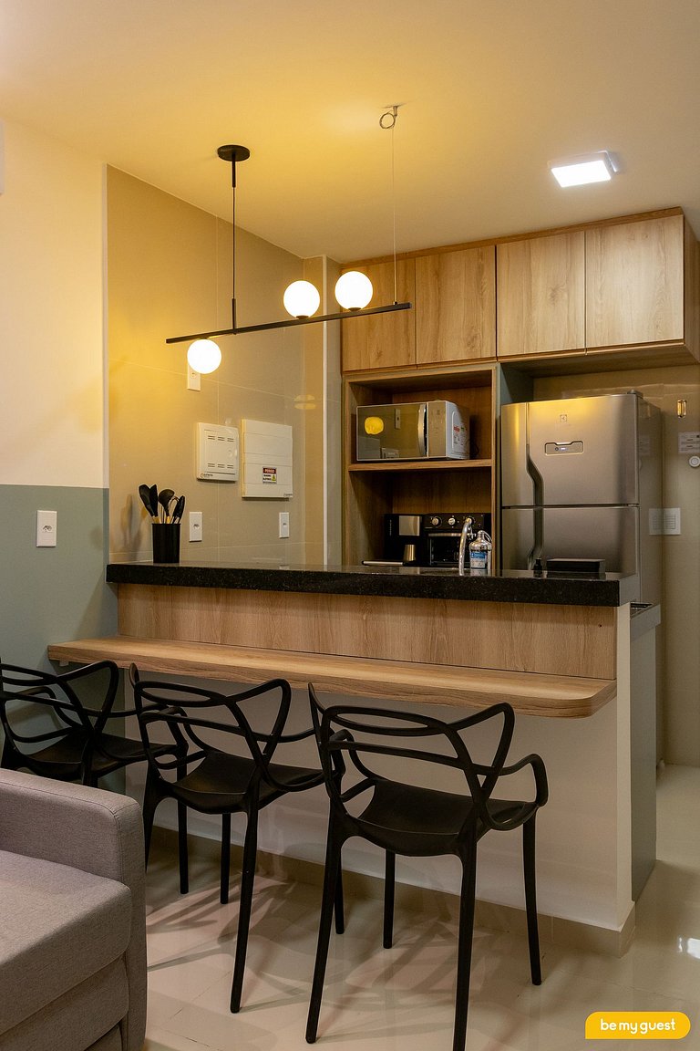 Lindo apartamento completo e decorado no Design