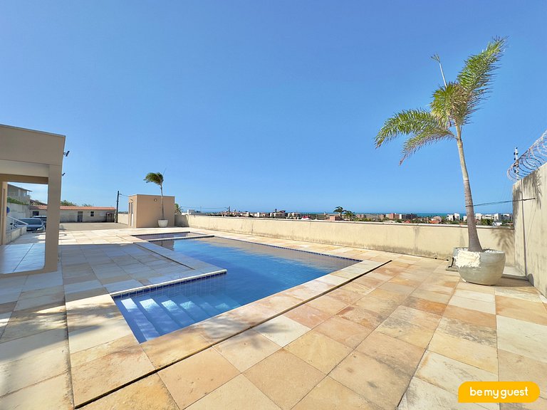 Triplex com jacuzzi e vista no Porto das Dunas