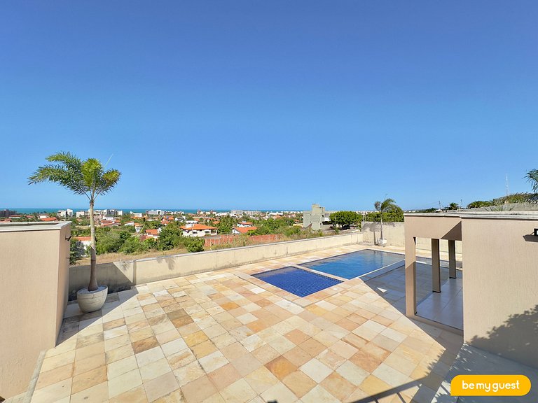 Triplex com jacuzzi e vista no Porto das Dunas