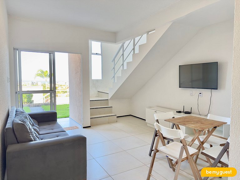 Triplex com linda vista no Porto das Dunas