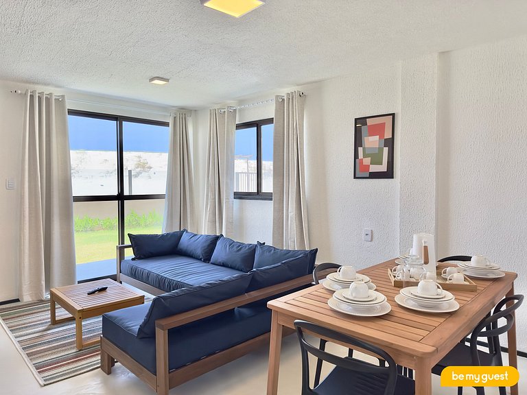 Duplex frente-mar com piscina privativa