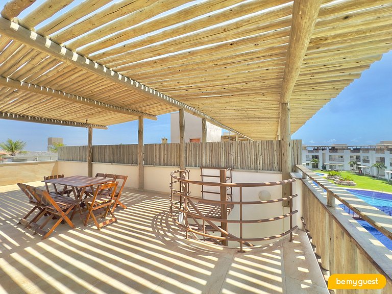 Cobertura com terraço, vista linda e churrasqueira