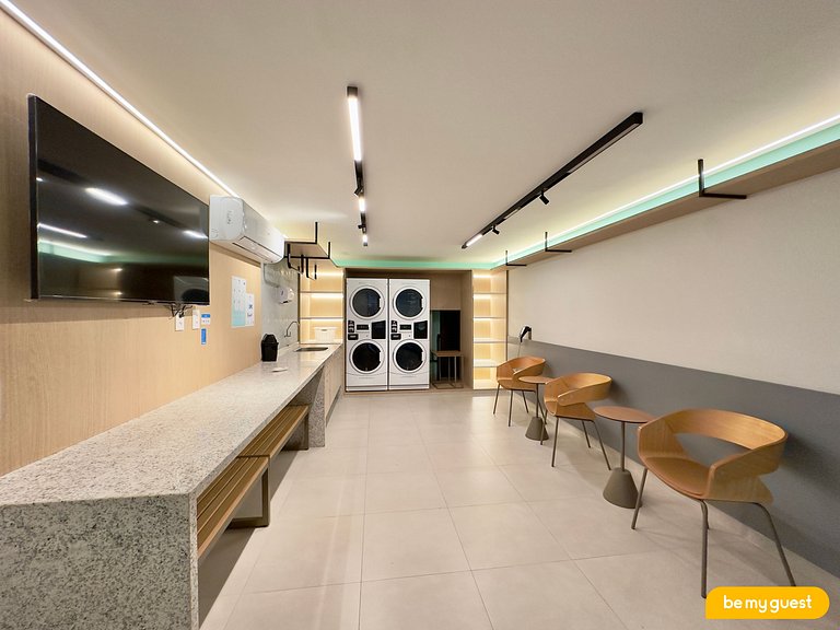 Studio moderno com vista incrível no Beach Class