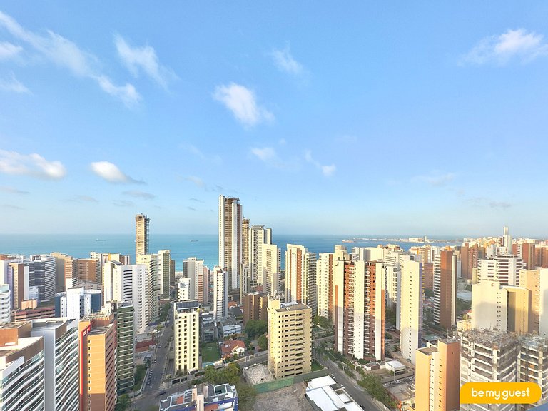 Studio moderno com vista incrível no Beach Class