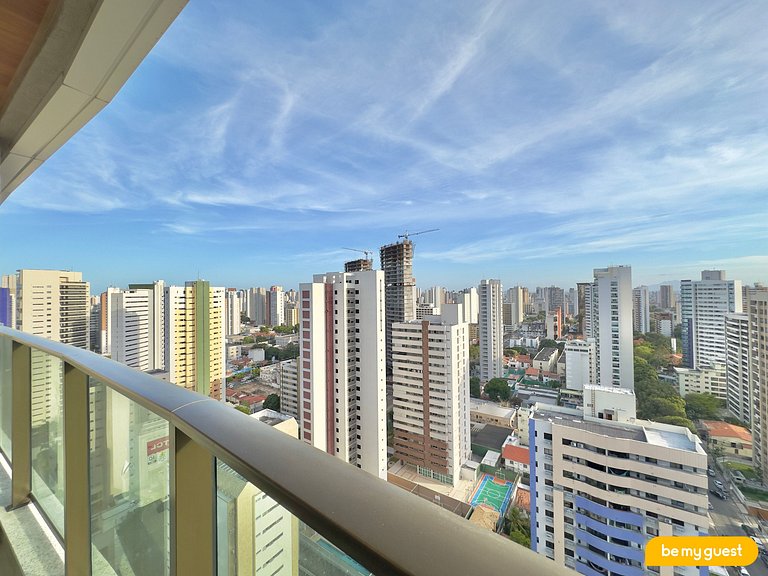 Studio moderno com vista incrível no Beach Class