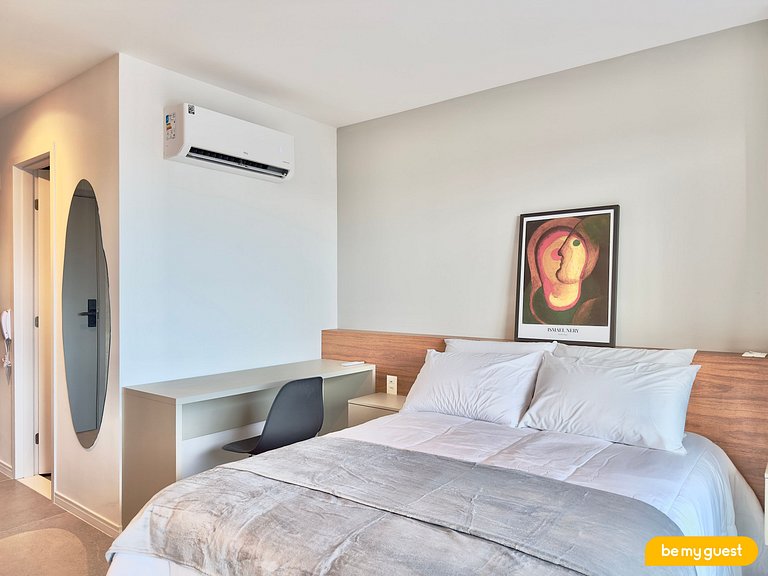 Studio moderno com vista incrível no Beach Class