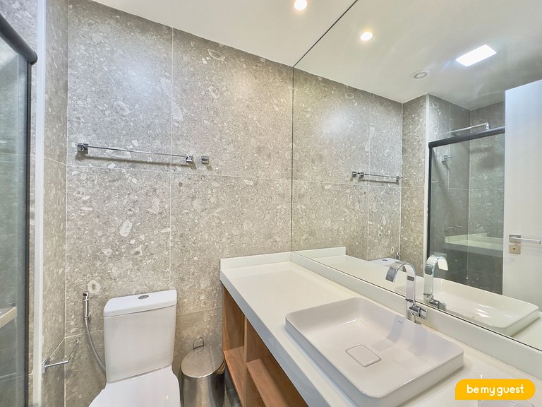 Studio moderno com vista incrível no Beach Class