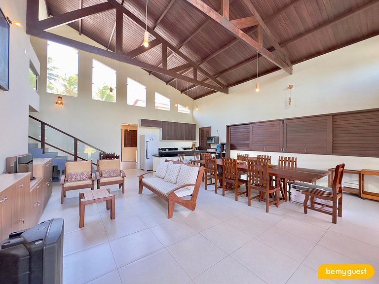 Casa Pé na Areia com Deck e Churrasqueira