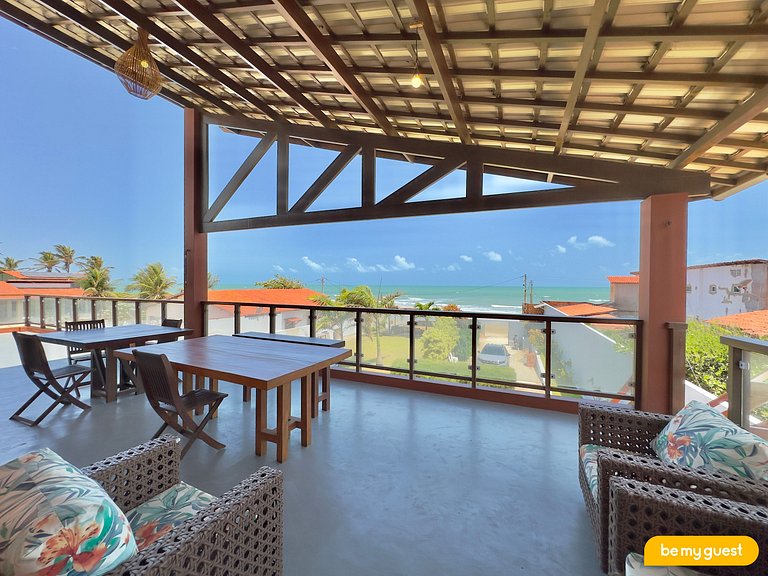 Casa Pé na Areia com Deck e Churrasqueira