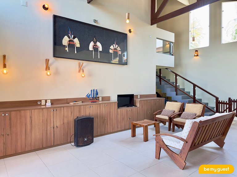 Casa Pé na Areia com Deck e Churrasqueira