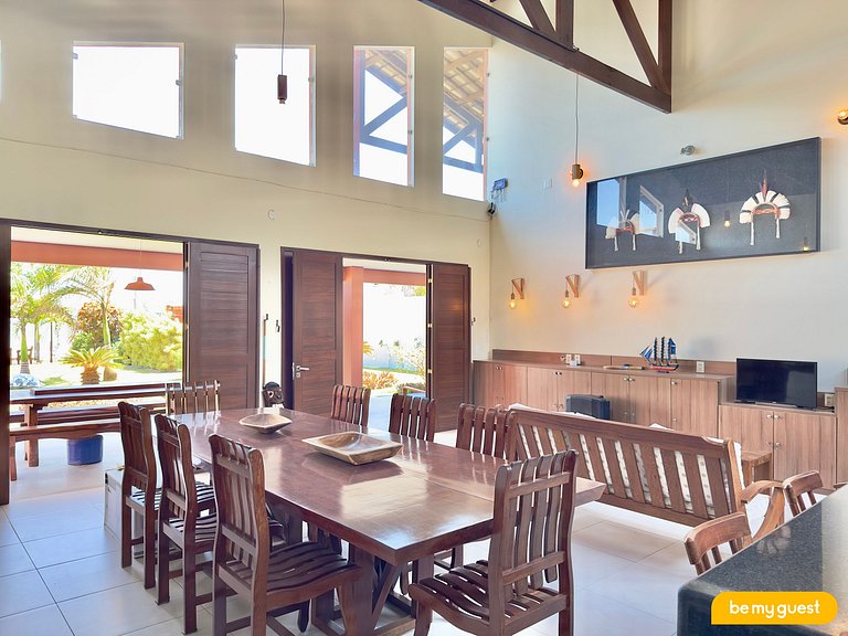 Casa Pé na Areia com Deck e Churrasqueira