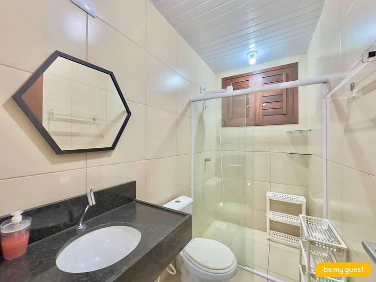 Casa Pé na Areia com Deck e Churrasqueira