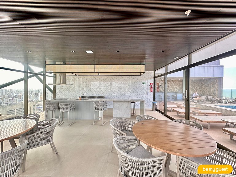 Studio Moderno Vista Mar | Beach Class Meireles