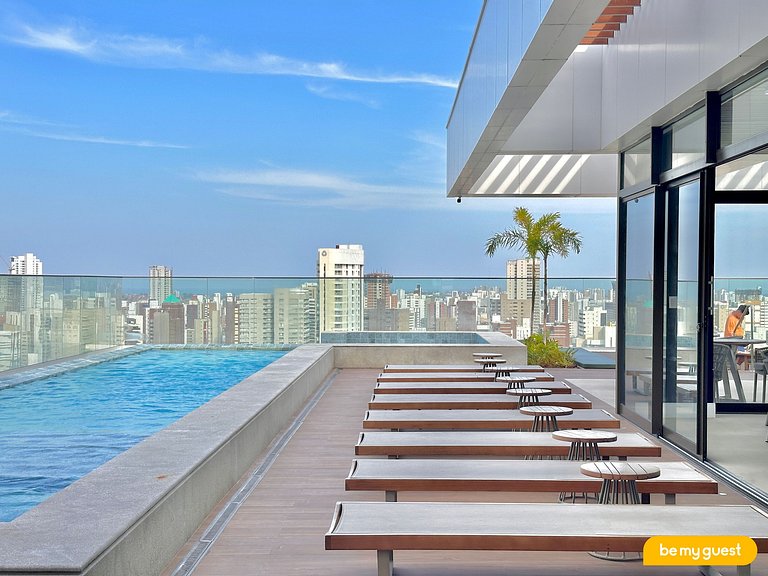 Beach Class Meireles Studio: Pool & Sea View