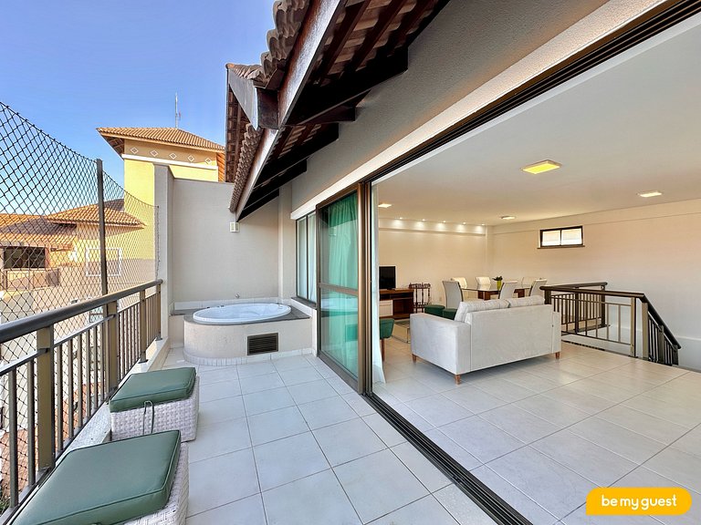 Linda Cobertura com vista principal do resort