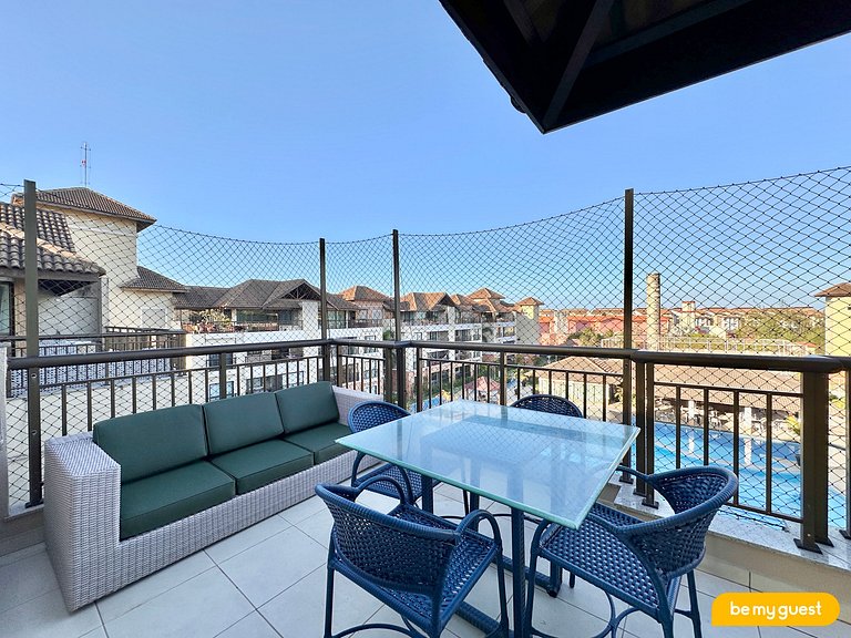 Linda Cobertura com vista principal do resort