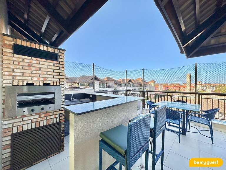 Linda Cobertura com vista principal do resort