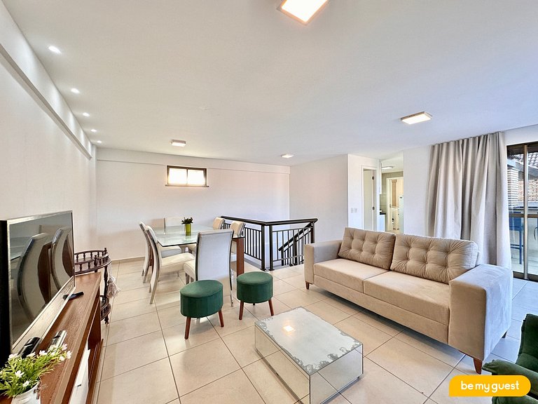 Linda Cobertura com vista principal do resort