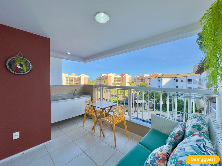 Apartamento 3 Quartos com Vista da Piscina