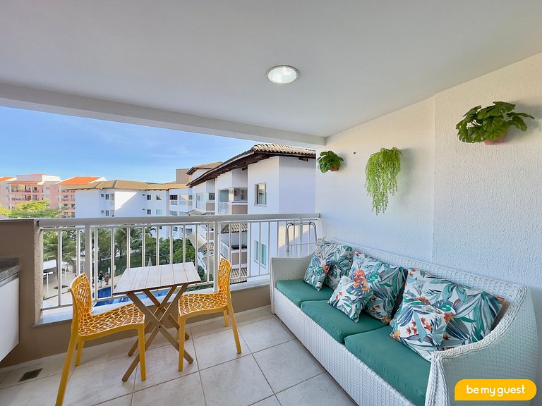 Apartamento 3 Quartos com Vista da Piscina