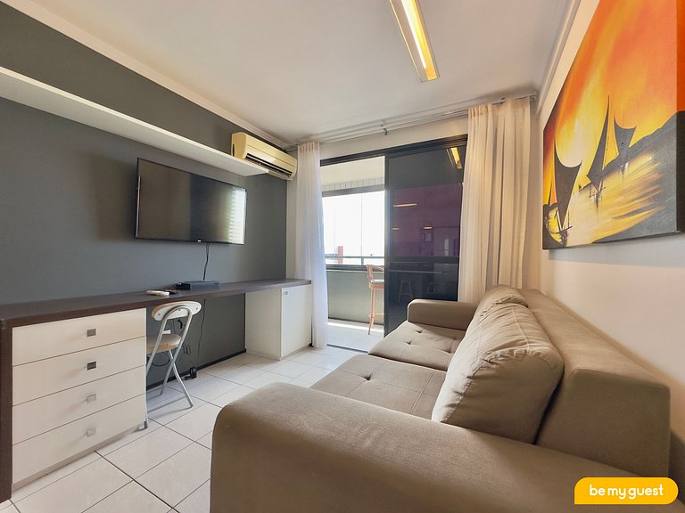 Apto vista mar completo com 2 quartos