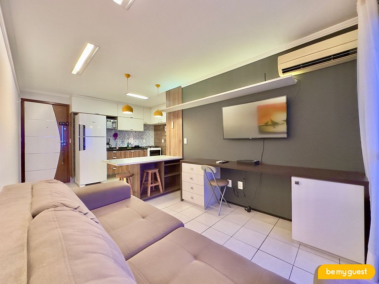 Apto vista mar completo com 2 quartos