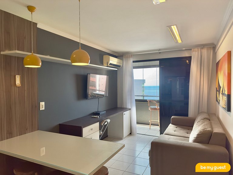 Apto vista mar completo com 2 quartos