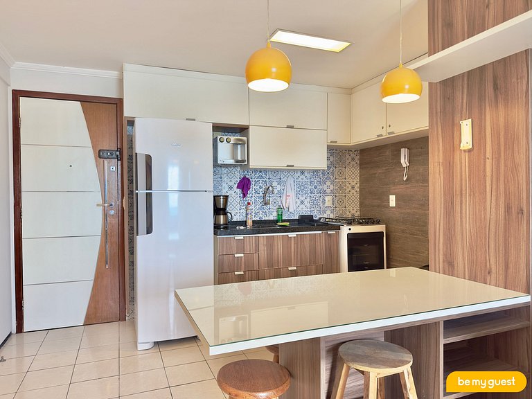 Apto vista mar completo com 2 quartos