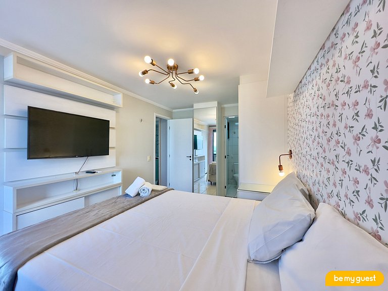 Apto vista mar completo com 2 quartos