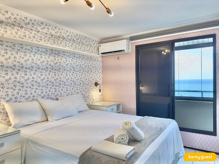 Apto vista mar completo com 2 quartos