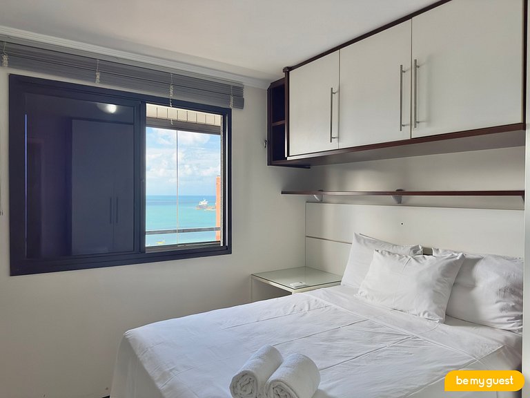 Apto vista mar completo com 2 quartos