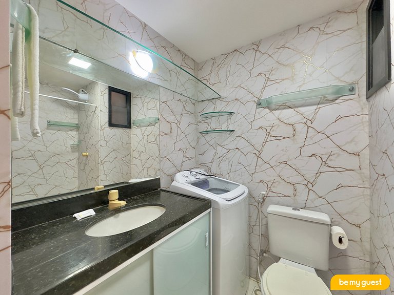 Apto vista mar completo com 2 quartos