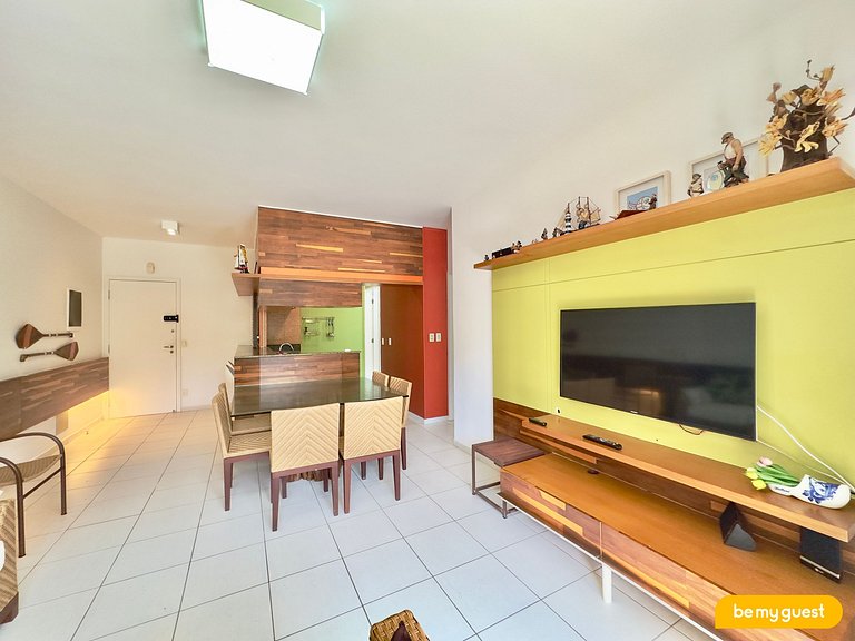 Apartamento completo de 3 quartos à beira-mar