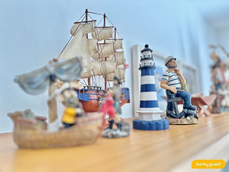 Apartamento completo de 3 quartos à beira-mar