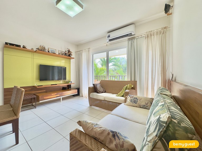 Apartamento completo de 3 quartos à beira-mar