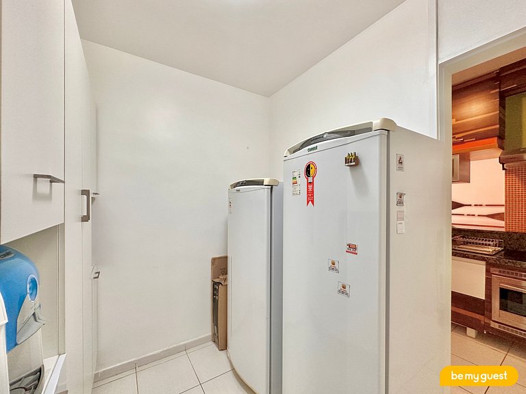 Apartamento completo de 3 quartos à beira-mar