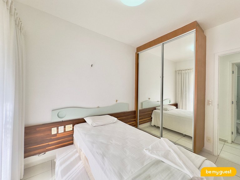 Apartamento completo de 3 quartos à beira-mar