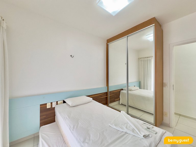 Apartamento completo de 3 quartos à beira-mar