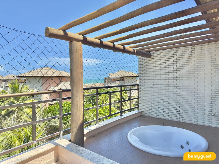 Cobertura Duplex com Banheira e Vista Mar