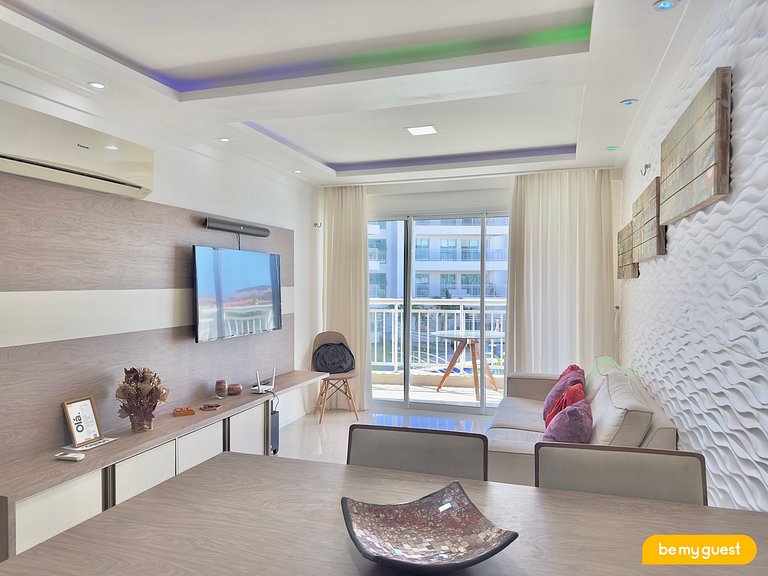 Apartamento Decorado no Solarium com banheira