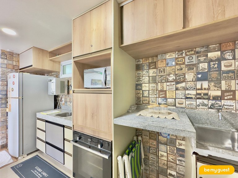 Apartamento Decorado no Solarium com banheira