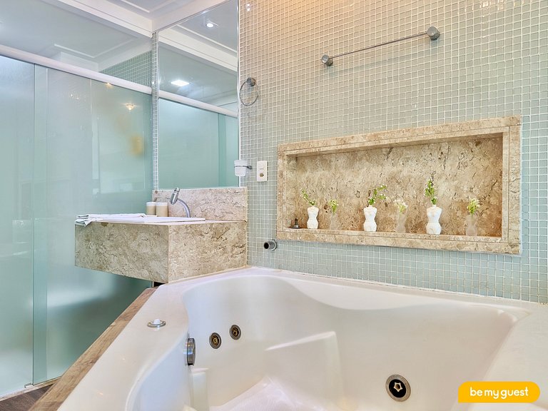 Apartamento Decorado no Solarium com banheira