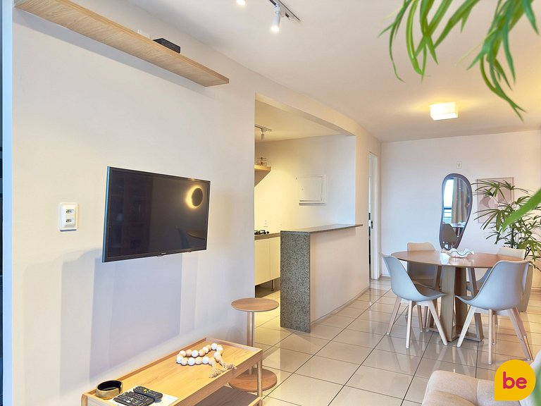 Apartamento decorado com vista mar linda