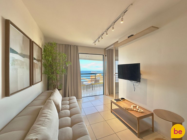 Apartamento decorado com vista mar linda