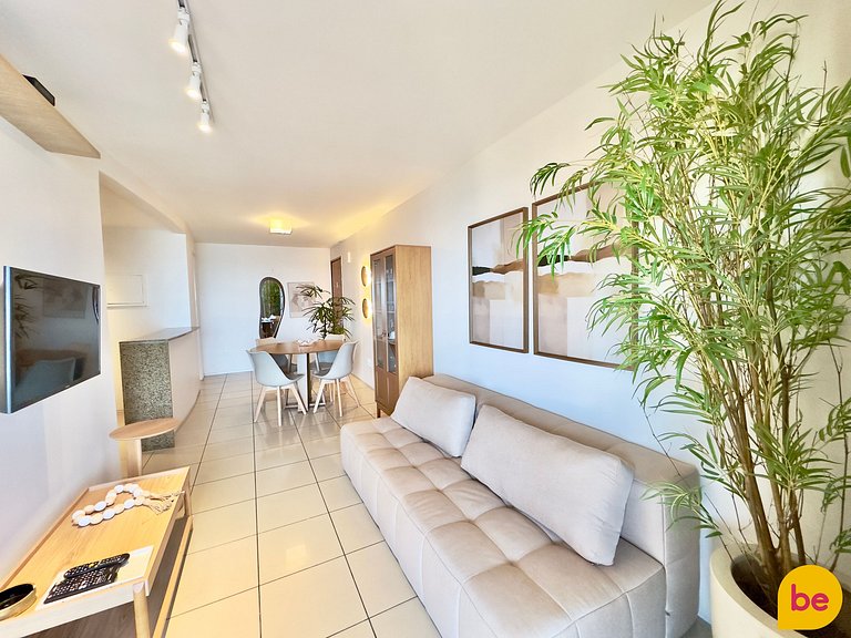 Apartamento decorado com vista mar linda