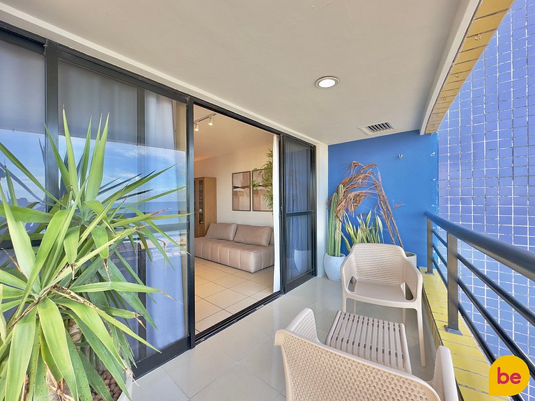 Apartamento decorado com vista mar linda